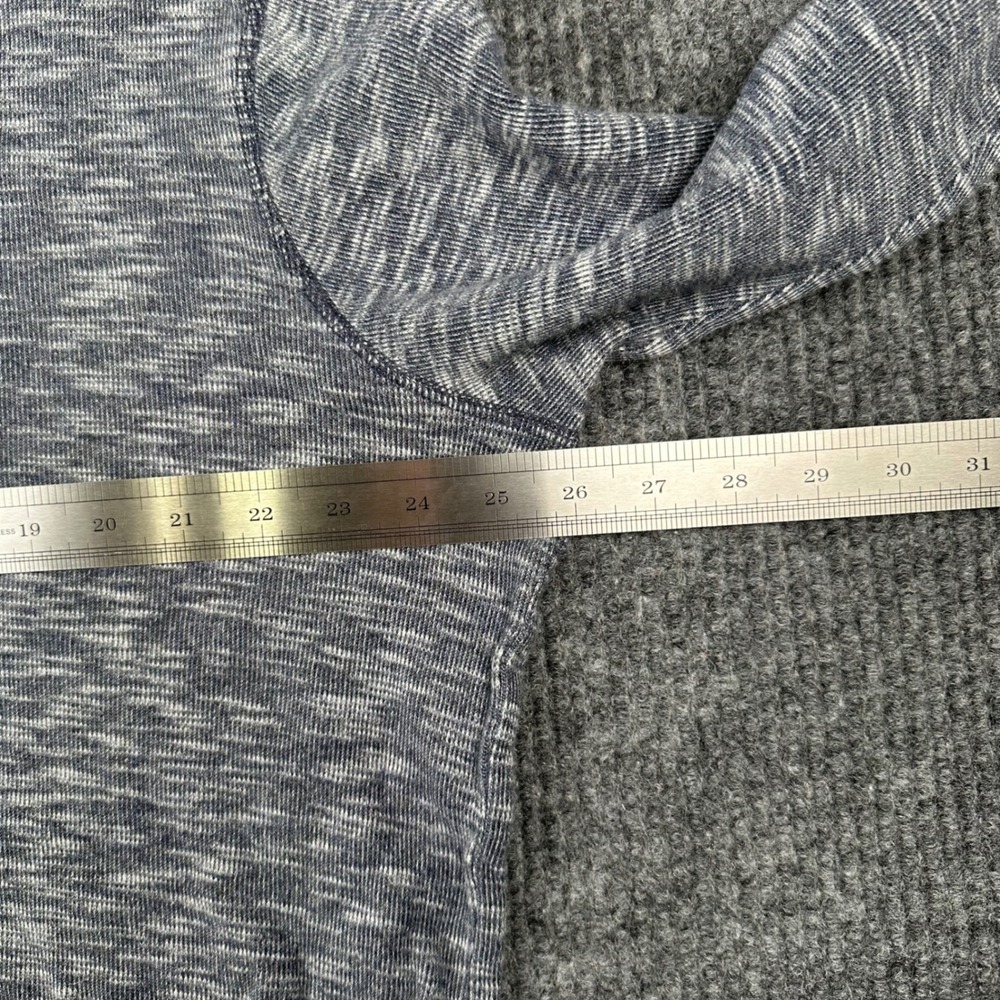 Lucky Brand Mens XL Henley Shirt Blue White Space Dye Marled Long Sleeve - Picture 9 of 10